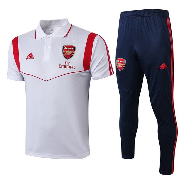 Polo Arsenal Conjunto Completo 2019-20 Blanco Rojo